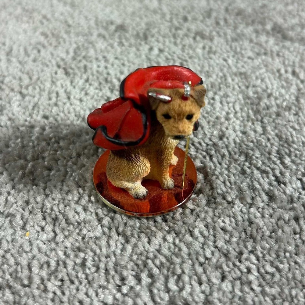 Conversation Concepts Tiny Ones Border Terrier Devil Halloween Figurine Red